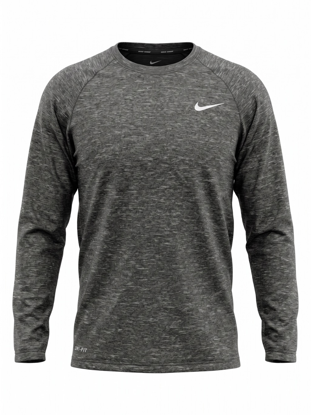 Nike Men’s Long Sleeve Swim Heathered Green Performance Shirt UPF 40+